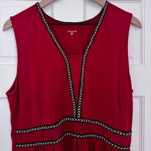 Red Garnet Hill Sleeveless Dress Size Large
